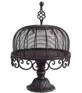 Soporte de pastel de forma redonda de Metal decorativo de tres niveles acabado negro para cumpleaños evento Fiesta soporte de exhibición al por mayor a granel - Product Image 3