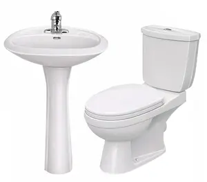 Keramik putih Sanitaryware Toilet satu bagian lemari air Toilet kursi mangkuk p-tali s-tali pola drainase dibuat di India