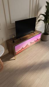 Grande demande Table basse dorée de luxe moderne avec connexion Bluetooth Panneau en bois Cheminée électronique Meubles de salon - Product Image 4