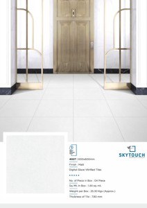 กระเบื้องพอร์ซเลนลายหินอ่อนแบบชนบทสีเทาซีเมนต์ดู600X600MM ทนต่อการสึกหรอทำความสะอาดง่าย - Product Image 4