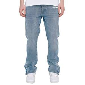 Jeans en denim à séchage rapide de coupe régulière de haute qualité en gros 100% pantalon en denim de couleur unie en coton - Product Image 6