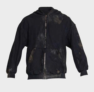 Manufacture Custom Logo 450GSM Hoodies Acid Wash <b>Mens</b> Hoodies Acid Wash for <b>Men</b> Distressed <b>Zip</b> <b>up</b> Hoodie <b>Men</b> - Product Image 6