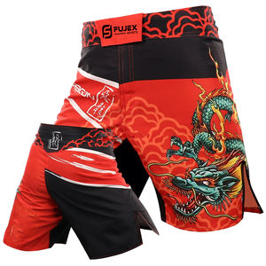 Pantalones cortos MMA impresos sublimados de poliéster con etiqueta privada personalizada de alta calidad para adultos, ropa de artes marciales de algodón elástico para boxeo - Product Image 2