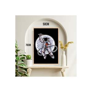 Mesa MDF de gran tamaño de 70x50cm con marco espacial de astronauta, acento de pared de impresión de calidad desteñida colorida 240 - Product Image 5