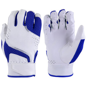 Pro Level Leather Split Finger Baseball Batting Gloves Catcher Adjustable Wrist <b>Strap</b> Non-Slip Grip Right-Handed Youth Unisex - Product Image 2
