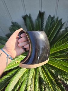 BOOST POLISHED HANDCRAFTED VIKING DRINKING HORN <b>BEER</b> <b>STEIN</b> Drinking Horn mug Viking Drinking Horn Mug Coffee Mug - Product Image 2