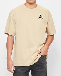 Popular 100% algodón de gran tamaño media manga cuello redondo Camiseta para hombres con logotipo personalizado bordado e impresión Digital - Product Image 6