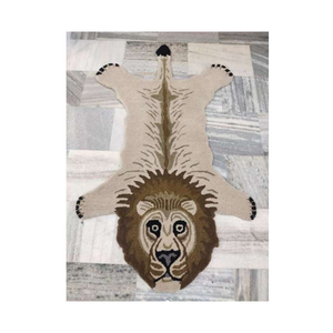 Fournisseur indien de tapis de zone imprimé tigre touffeté en laine disponible au prix - Product Image 3