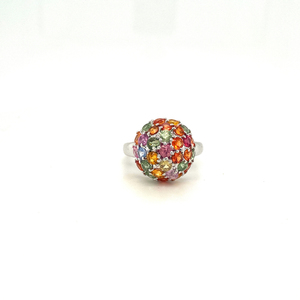 Bague pour l'éternité complète en argent sterling 925 avec pierres précieuses naturelles et plusieurs saphirs, bijoux, bague de créateur faite à la main pour femmes, vente en gros - Product Image 3