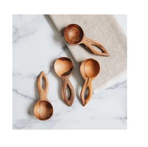 Cuchara de madera de acacia, tamaño mini, color natural - Product Image 5