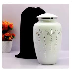 Elegant metal <b>urns</b> for human ashes suitable for home or columbarium decoration high demanding metal cremation <b>jars</b> - Product Image 2