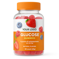 Gummies de glucose aromatisées aux fruits sans gluten, véganes et sans gélatine, pour adultes, stimulant d'énergie, marque privée, logo personnalisé, 45 portions