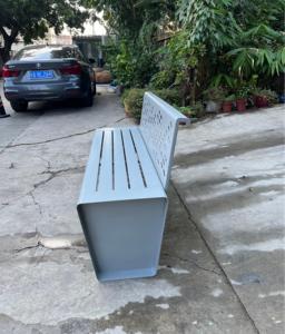 कस्टम डिजाइन आधुनिक स्टेनलेस स्टील आउटडोर पार्क बेंच के लिए टेबल थोक टिकाऊ शहरी फर्नीचर - Product Image 3