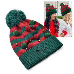Chapeau d'hiver unisexe personnalisé, bonnet en tricot, chapeau Bennie, cadeau de Noël pour adultes, décorations de fête du Nouvel An - Product Image 6