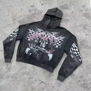 2025 Sweats à capuche Streetwear personnalisés en gros: sweats à capuche noirs de couleur unie, 33 couleurs, sweats à capuche pour hommes doublés de polaire de 345g - Product Image 2