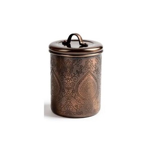 Luxury Look Copper <b>Canister</b> <b>Set</b> With Decorative Design Elements Perfect For Interior Styling Alongside Functional Storage - Product Image 6