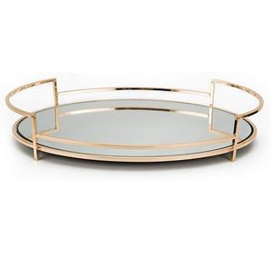 Producto exclusivo, bandeja para servir comida redonda negra con estilo metálico con Plato decorativo de mesa de comedor terminado de alta calidad - Product Image 2