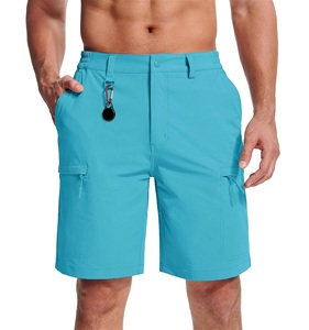 Pantalones cortos de secado rápido transpirables elásticos multibolsillos informales Diseño sólido con anillo en D Pantalones cortos de diseño de anillo en D ecológicos para exteriores - Product Image 4