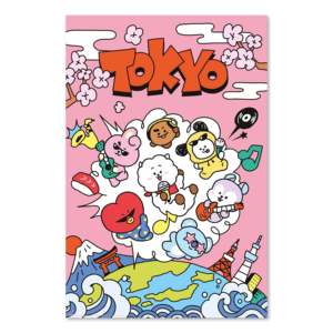 Póster de Viaje Mundial de Estilo Moderno BT21 Hecho de Papel Resistente para Decoración de Paredes - Product Image 1