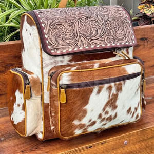 2025 nouveau Design professionnel en cuir de vachette Nappy sacs confortables en cuir de vachette Nappy sacs - Product Image 1