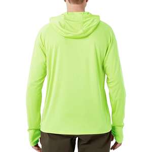 Chemise de protection anti-UV à manches longues pour homme, vert néon, séchage rapide, polyester, pour activités de plein air - Product Image 3