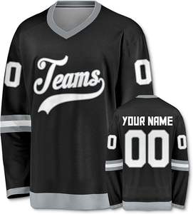 Prix ​​bas, vente en gros, maillots de hockey sur glace personnalisés en sublimation, 100% polyester, séchage rapide, respirant, antibactérien, logo personnalisé - Product Image 4