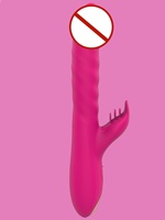 10-Gang Vibrations-G-Punkt-Klitoris-Stimulator Stoßender Rabbit-Vibrator USB-Aufladbar Ohne Gleitmittel für Frauen-Masturbation
