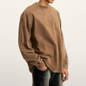 Sudadera Urbana para Hombre, Lavado Ácido, Algodón Grueso, Felpa, Holgada, Hombros Caídos, Informal, Cálida, OEM, Marca Privada - Product Image 2