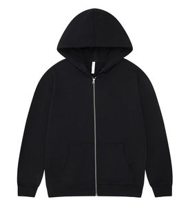 450gsm surdimensionné à la mode hommes fermeture éclair à capuche fabricant de hommes personnalisés 100% coton tissu sweats à capuche pour hommes - Product Image 2