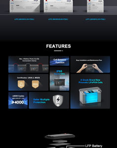 Batería de arranque de coche sin mantenimiento de alta calidad, batería de litio de arranque y parada de coche, batería de coche LiFePO4 12V - Product Image 4