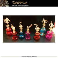Flacons de parfum en verre/cristal, best-sellers, avec bouchon animal unique, fabriqués à la main en Égypte, gravure à l'acide, pulvérisateur à pompe, gravure dorée, Reed