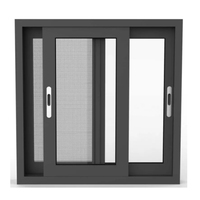 Ventana Corredera Vertical de Aluminio de Diseño Moderno Personalizado para Exteriores, Certificación NFRC AS2047, Ventanas de Vidrio Personalizadas, Aleación de Aluminio