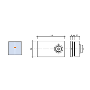 CBM 2001 ตัวล็อคประตูกระจกพร้อมกุญแจแบบท่อ - Product Image 2