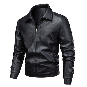 Chaqueta de Cuero PU Vintage para Hombre, Diseño Explosivo Resistente al Viento, Cierre de Cremallera, Larga, Moderna, Chaqueta de Invierno para Hombre - Product Image 4
