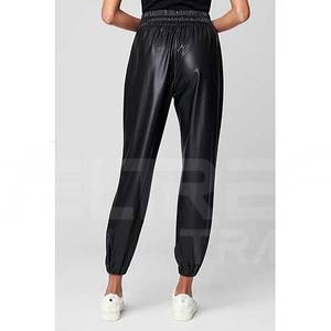 Pantalones de cuero originales para mujer Último diseño Casual Elástico Cintura media Color sólido Nuevo tamaño disponible - Product Image 4