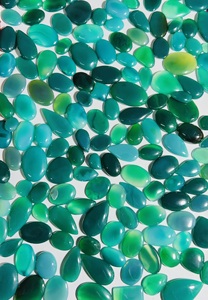 อัญมณีทรงหลวมคริสตัลพลอยสีเขียวโอนิกซ์สีเขียวธรรมชาติปรับขนาดได้ตามต้องการ - Product Image 2