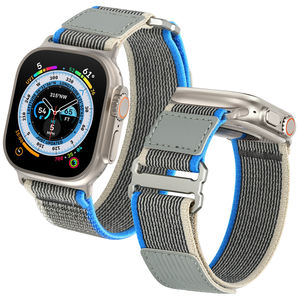 Correa de lujo para reloj inteligente para Apple Watch Nylon Sport Loop cómodo elástico Wild Trail correa de reloj trenzada suave para mujeres y hombres - Product Image 5