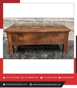 Mueble de Madera Reciclada Ecológico, Estilo Antiguo, con 3 Cajones, para Apartamento, Hogar, Oficina, Interior, Exterior, Sala de Estar - Product Image 5