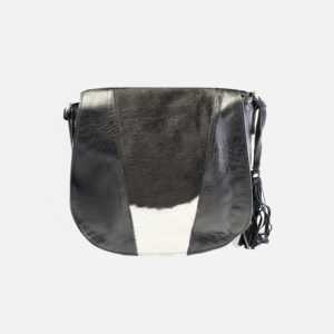 Nouveaux sacs bandoulière en cuir véritable avec boutons-pression en fourrure de vache, faits à la main, style bohème occidental, élégants pour femmes, taille idéale, sacs à bandoulière - Product Image 6