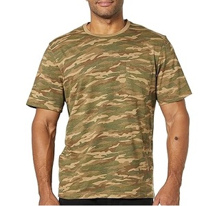 T-shirt camouflage Realtree pour homme, col rond, manches courtes, 100 % coton, respirant, pour la chasse et les activités de plein air, faible MOQ, vente chaude - Product Image 1