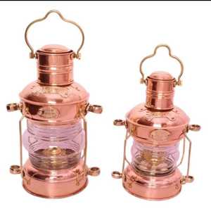 Lanterne suspendue de Table, Vintage, ancien Design pour navires, en laiton pur, lanterne à bougie, décoration de la maison - Product Image 2