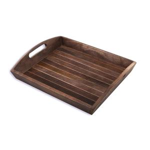 Wholesaler & Manufacture Wooden Serving Tray Creative Metal Handle Classic Handmade <b>Table</b> Top - Product Image 4