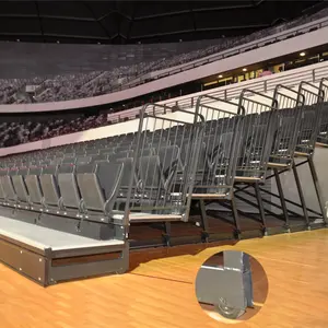 Avant Movable Tribune Seats For Stadium Manual OR Electrical Telescopic Grandstand System Indoor Retractable Foldable Bleachers