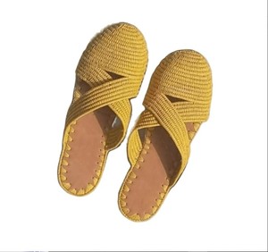 Chaussures raphia marocaines, pantoufles raphia, cadeau d'anniversaire, pantoufles rafia traditionnelles - Product Image 1