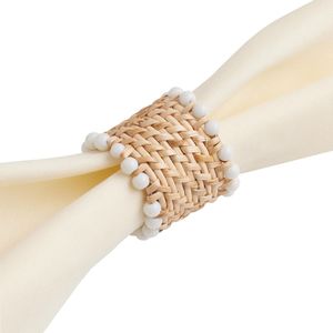 Anillo para Servilletas de Ratán Moderno, Diseño Minimalista con Textura de Fibra Natural para una Decoración Elegante de Mesa de Comedor - Product Image 4