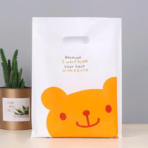 Bolsa de plástico troquelada con logotipo personalizado, embalaje colorido hecho con materiales reciclados para supermercados y tiendas de comestibles - Product Image 1