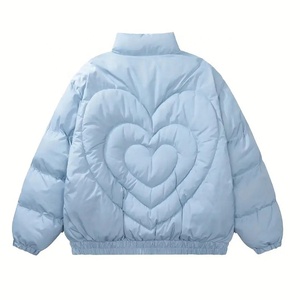 Chaquetas impermeables de moda de Invierno para mujer, abrigos cortos de burbujas acolchadas con cuello levantado para damas y niñas - Product Image 1