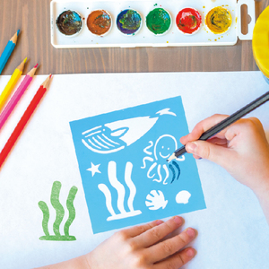 Plantillas de Dibujo de Plástico con Diseños de Vida Marina para Niños - Product Image 2