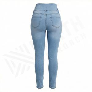 Pantalones Vaqueros de Pierna Ancha para Mujer, Estilo Boyfriend, Cintura Media, Color Personalizado, Transpirables, de Algodón, Ropa Urbana - Product Image 2