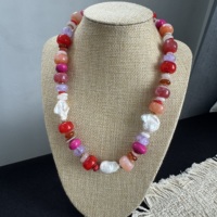 Collier de perles fines personnalisé en gros, style bohème, coloré, avec perles de culture d'eau douce baroques, réglable, bijoux pour femmes, pour marques de mode